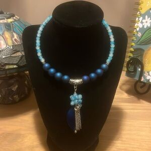 Blue stone necklace